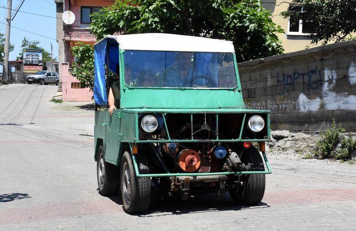 Sac parçalarından yaptığı araç görenlerin ilgisini çekiyor G4