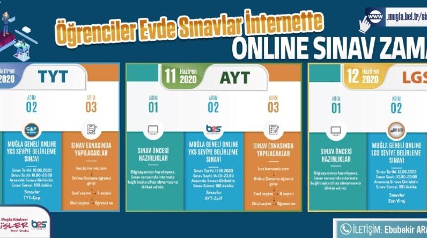 Muğla B&uuml;y&uuml;kşehirden Online sınav