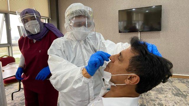 AFJET Afyonspor’da futbolculara ‘Covid-19’ testi yapıldı