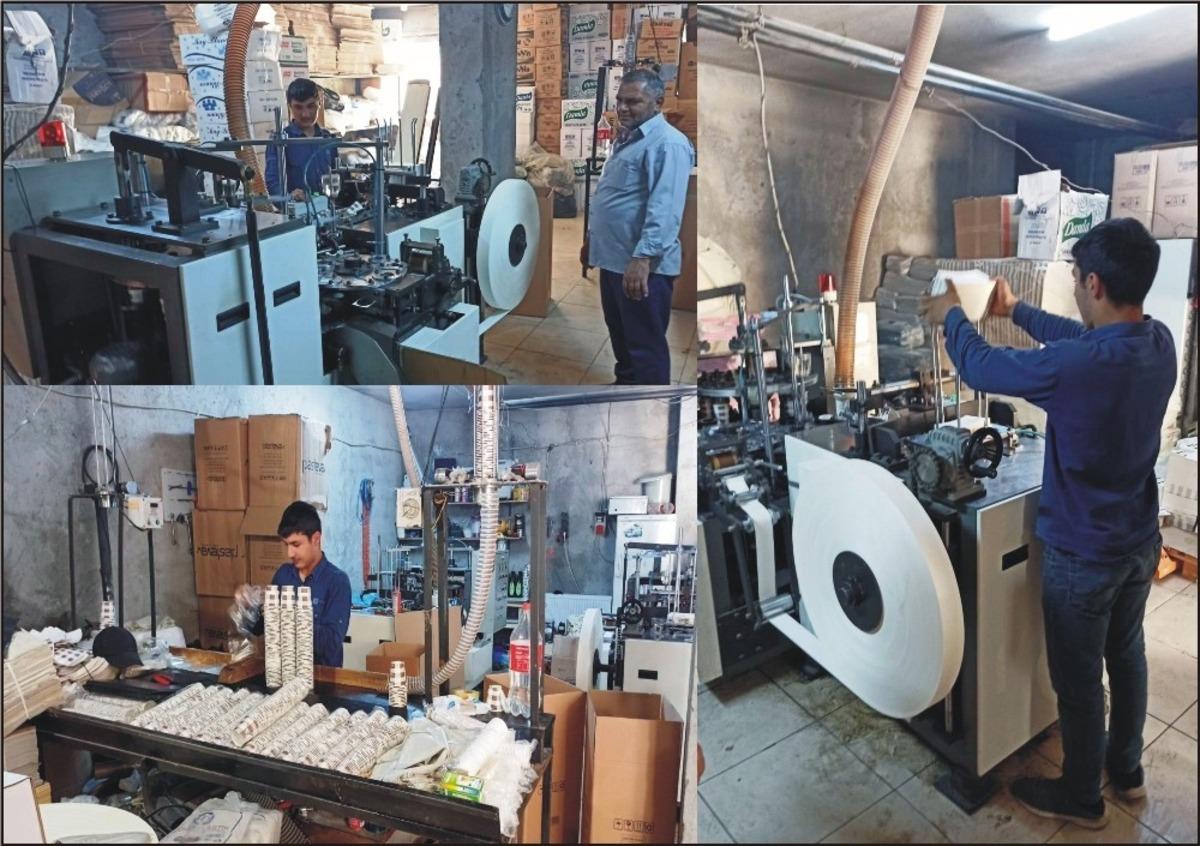 G&uuml;nde 72 bin karton bardak &uuml;retiyor