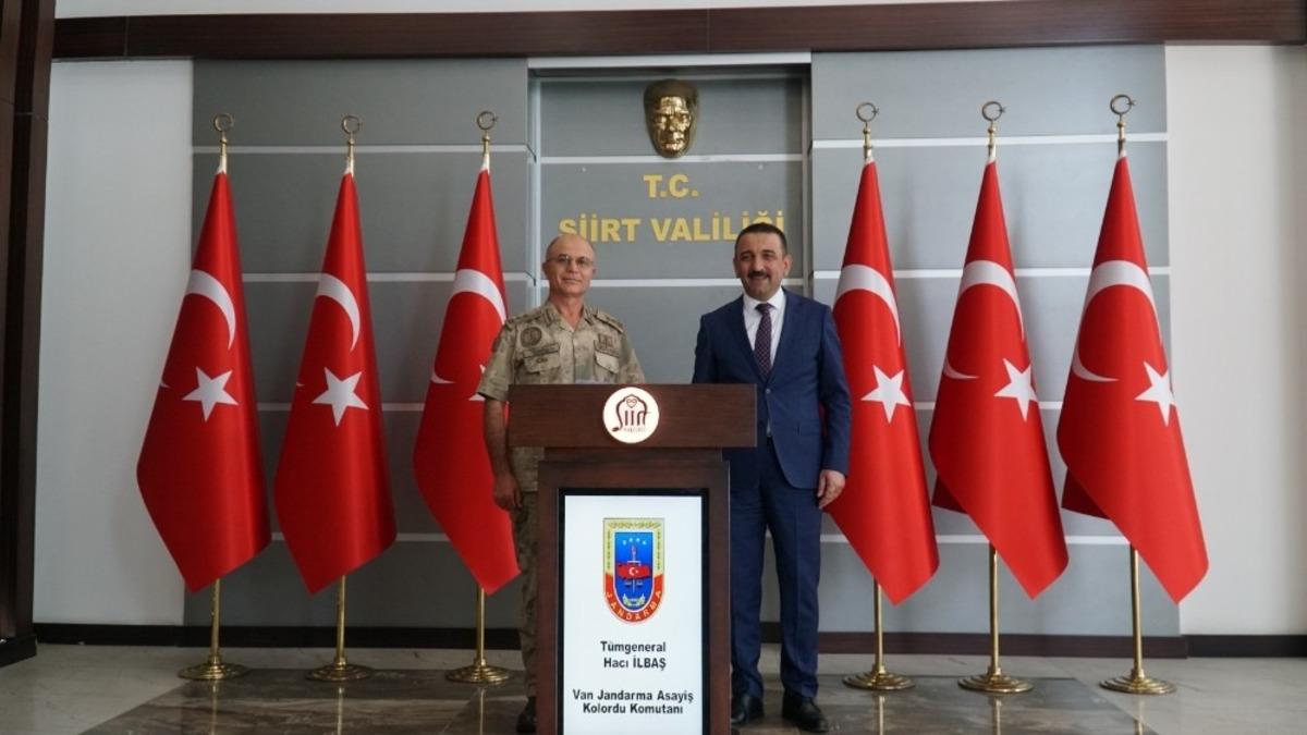Van Jandarma Asayiş Kolordu Komutanı İlbaş&rsquo;tan Vali Hacıbektaşoğlu&rsquo;na hayırlı olsun ziyareti
