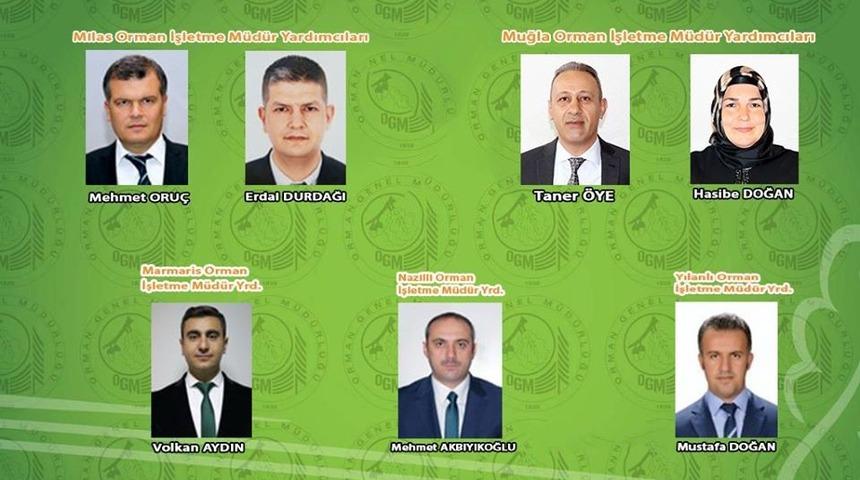 Muğla Orman Bölge Müdürlüğü’ne 5 yeni müdür yardımcısı