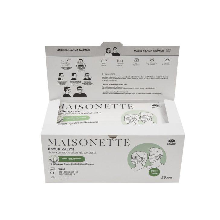 Pamuklu ve yıkanabilir yüz maskeleri G1