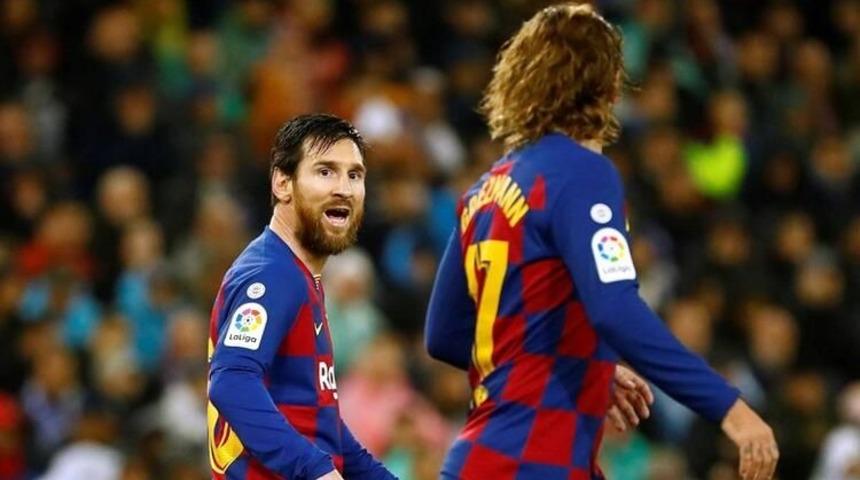 Barcelonalı Lionel Messi ile Griezmann kavga etti