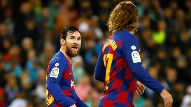 Barcelonalı Lionel Messi ile Griezmann kavga etti