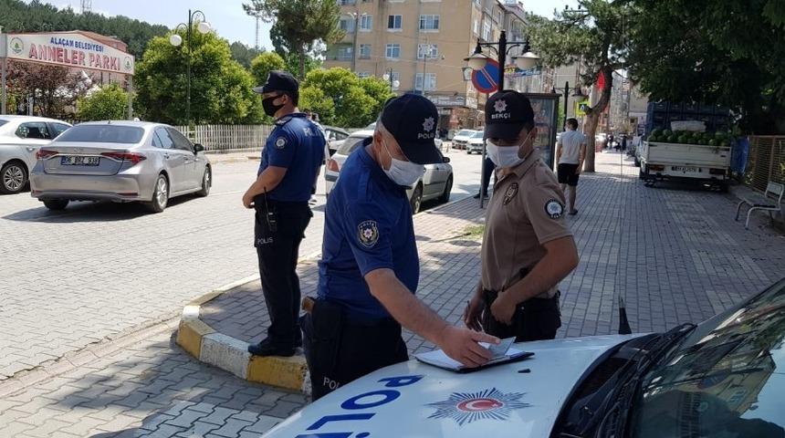 Alaçam polisinden maske uyarısı