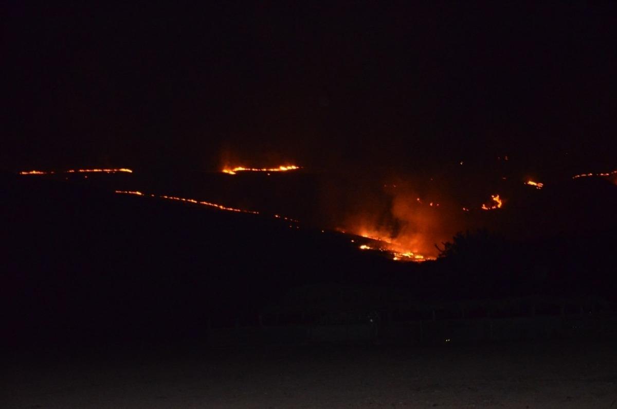 Hatay&rsquo;da boş arazide yangın