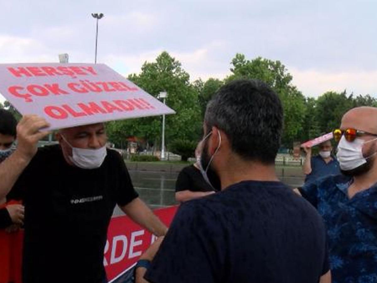 İBB &ouml;n&uuml;nde İSPARK&rsquo;tan atılan iş&ccedil;ilerden protesto