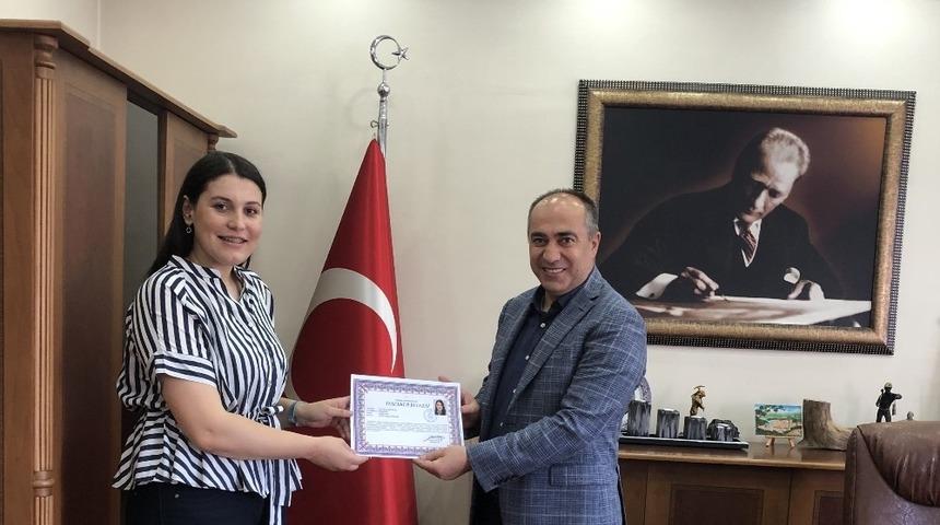 Kaymakam Vekili Altay&rsquo;dan personele başarı belgesi