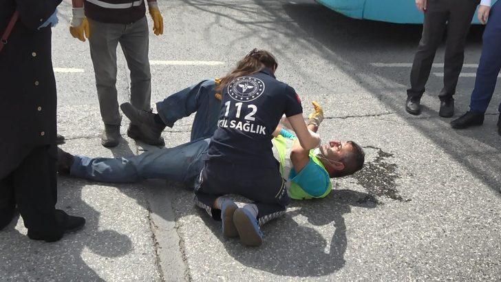 Beyoğlu'nda çöp kamyonundan düşen işçi yaralandı G2