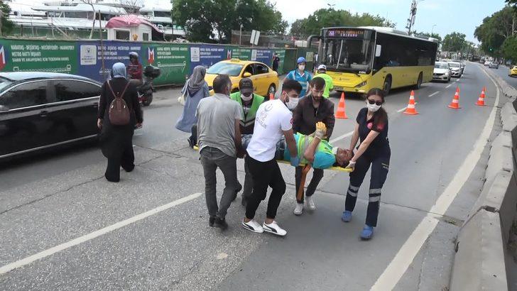 Beyoğlu'nda çöp kamyonundan düşen işçi yaralandı G4