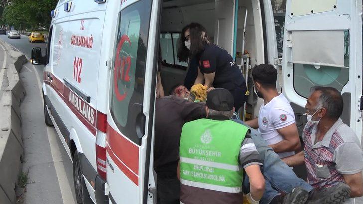 Beyoğlu'nda çöp kamyonundan düşen işçi yaralandı G5