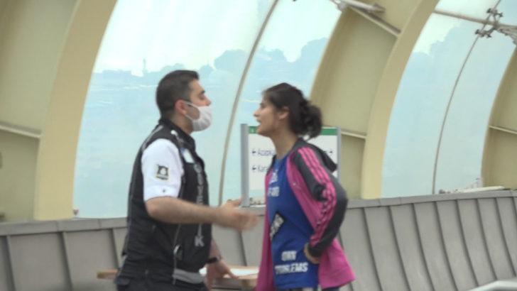 Metroya maskesiz binmek isteyen kadın ortalığı birbirine kattı G4