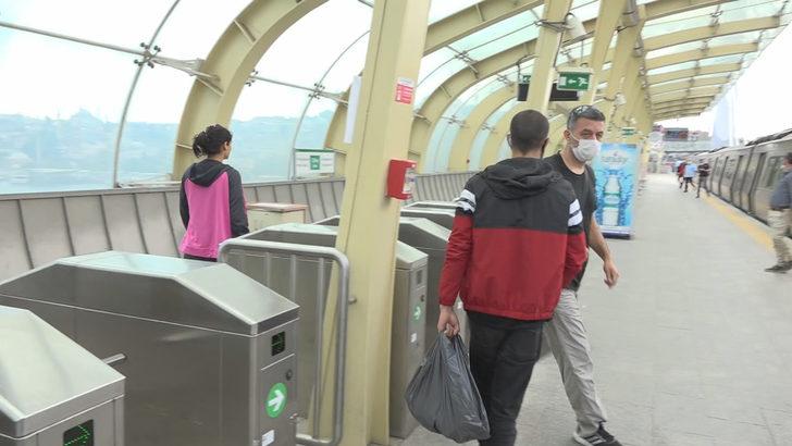 Metroya maskesiz binmek isteyen kadın ortalığı birbirine kattı G5