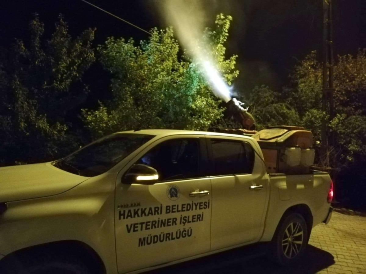 Hakkari&rsquo;de haşerelere karşı ila&ccedil;lama &ccedil;alışması