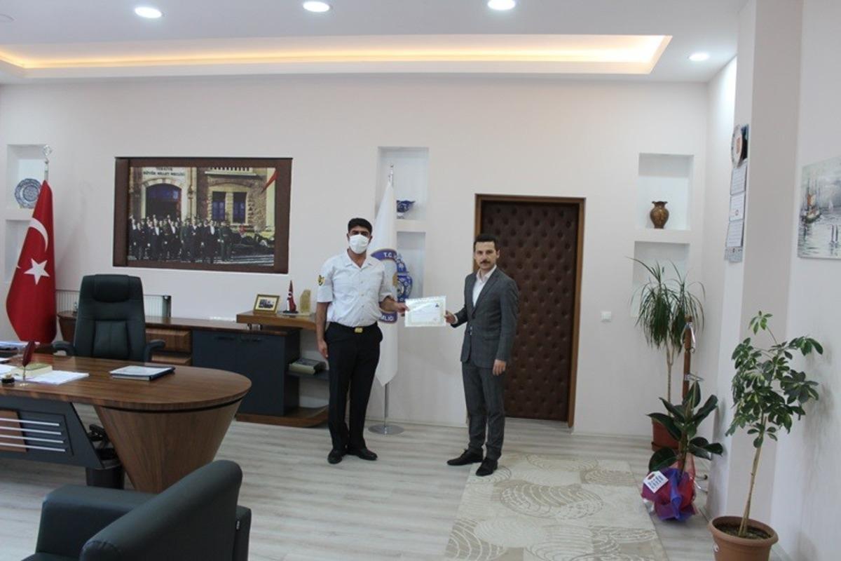 Kaymakam Karadağ&rsquo;dan amir ve personellere &lsquo;&rsquo;Başarı belgesi&rsquo;&rsquo;