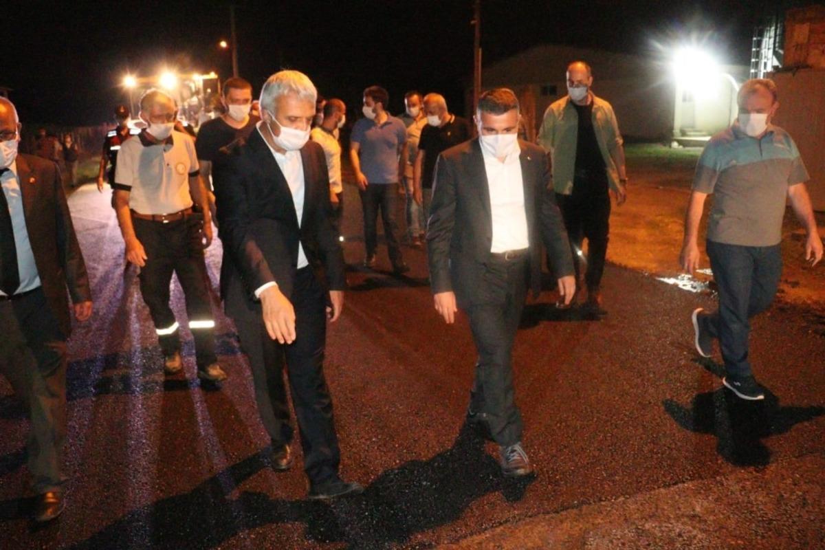 Vali Atay, &ccedil;alışmaları yerinde inceliyor