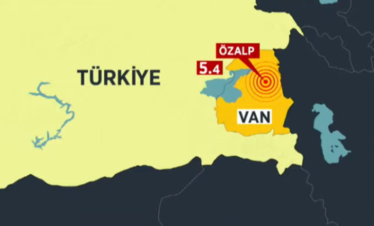 AFAD duyurdu! Van'da 5,4 büyüklüğünde deprem G4