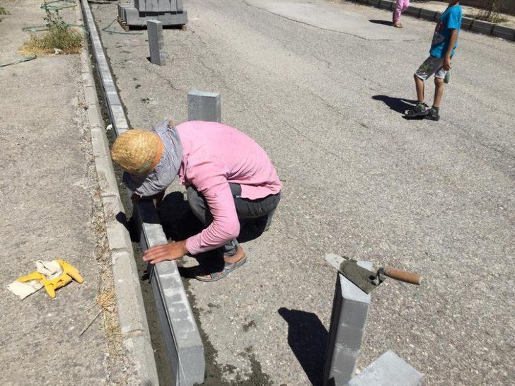 Sümerevler Mahallesinde kaldırım çalışması G1