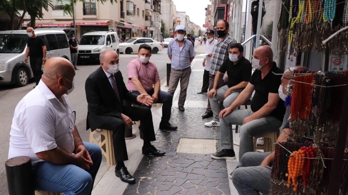 Başkan &Ouml;zl&uuml; esnaf ziyareti yaptı