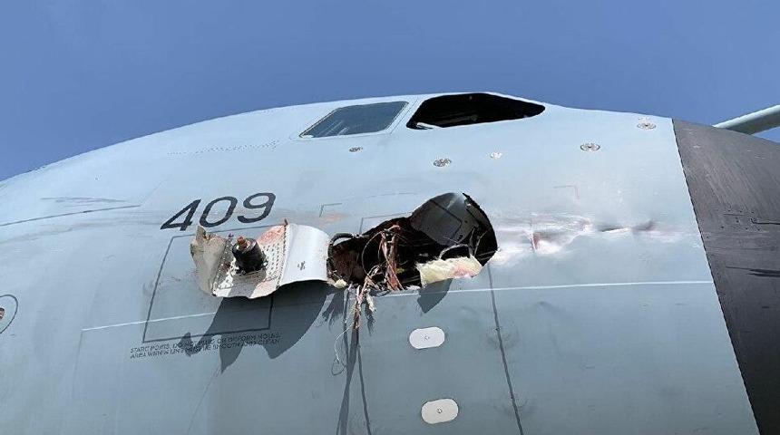 U&ccedil;ağı bu hale getiren bir kuş! 