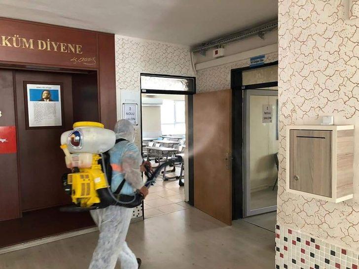 Ceyhan’da okullar YKS için dezenfekte edildi G1