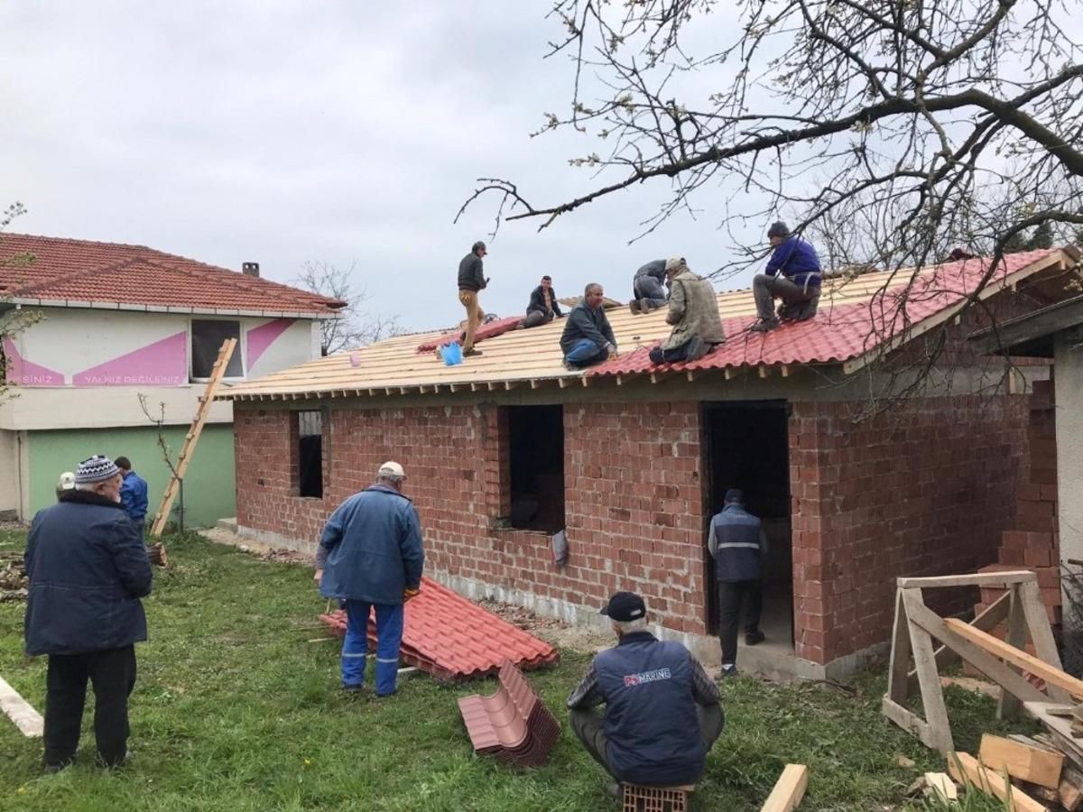 K&ouml;y tesisleri imece usul&uuml; inşa ediliyor