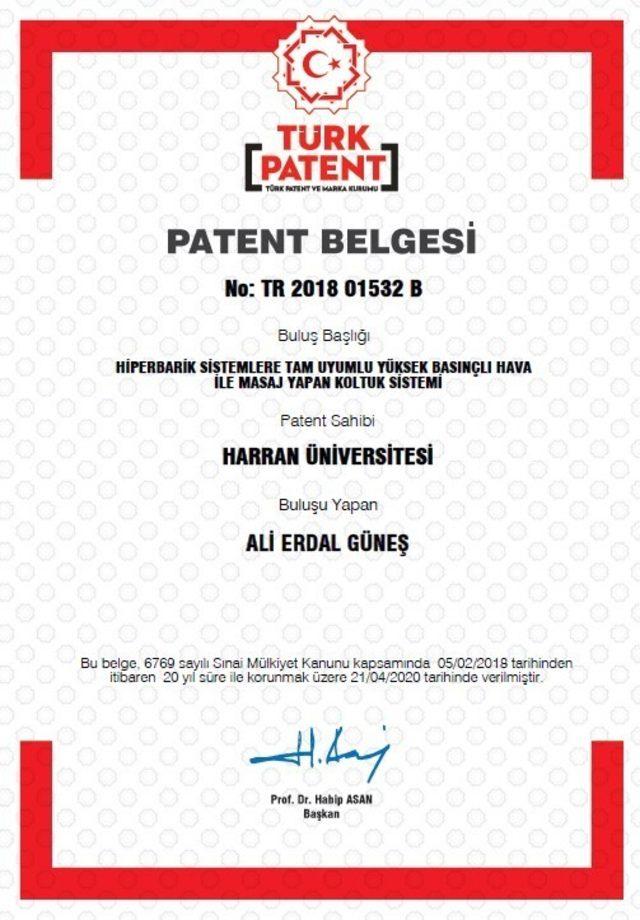 HRÜ Tıp alanında bir patent daha aldı