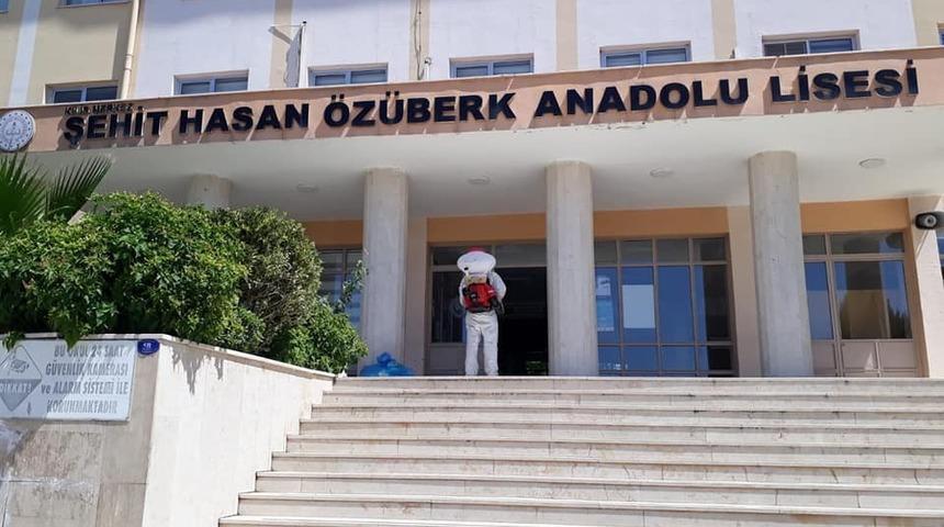 YKS’nin yapılacağı okullar dezenfekte edildi