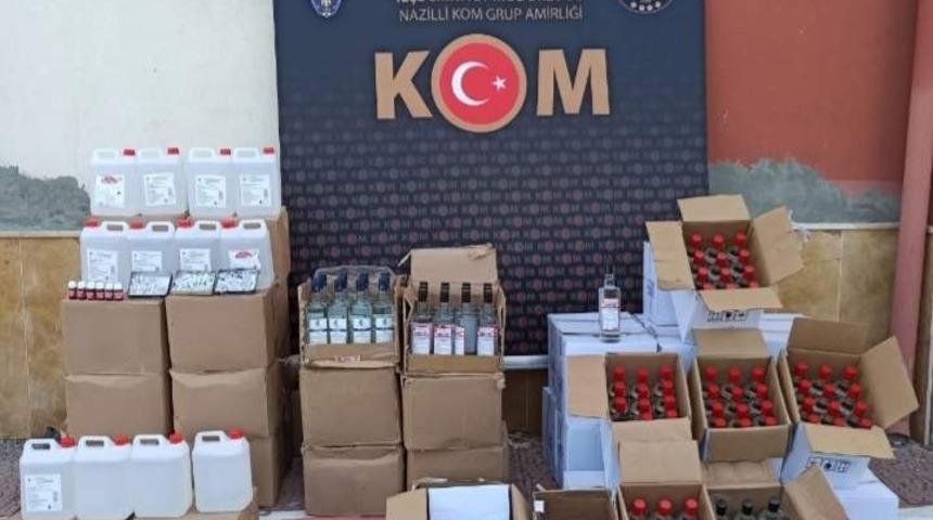 Nazilli polisinden sahte i&ccedil;ki operasyonu