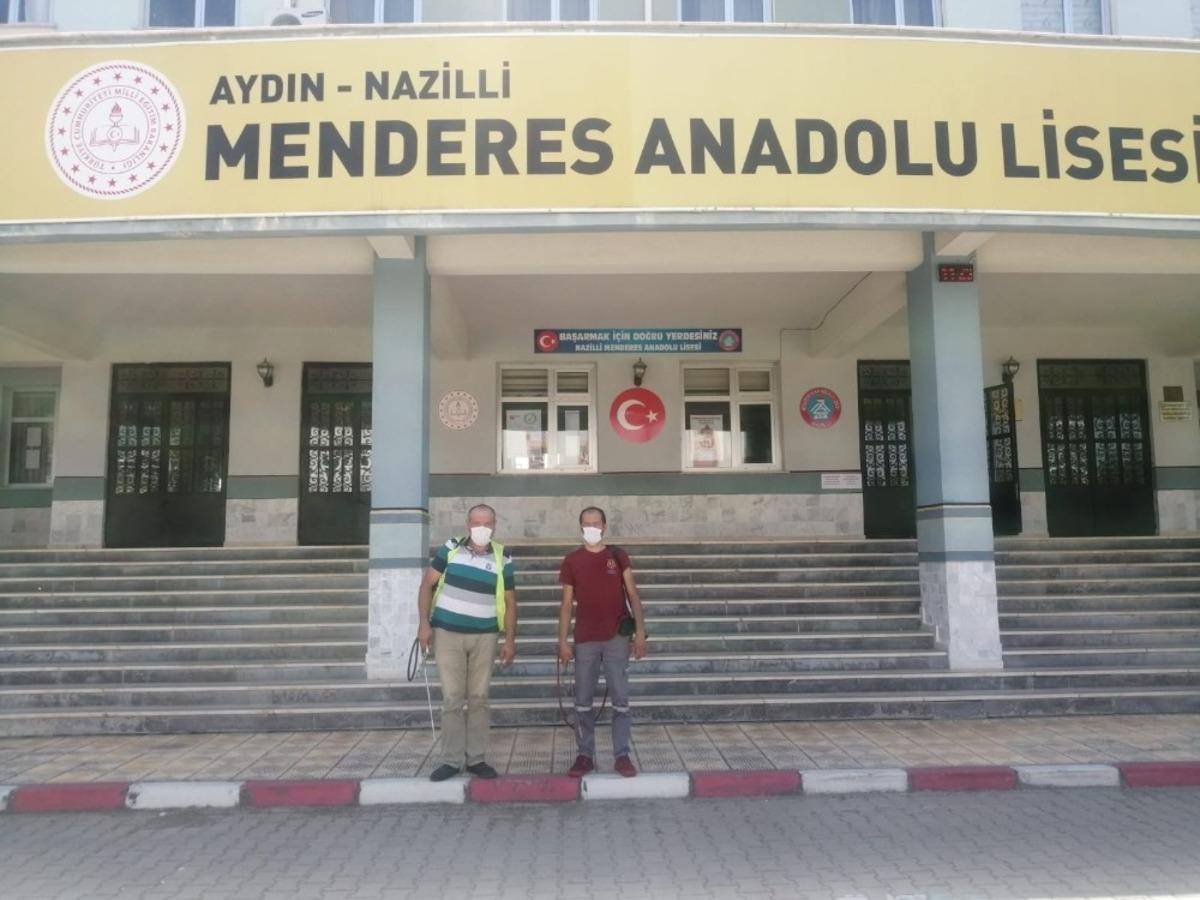 Nazilli&rsquo;de YKS &ouml;ncesi okullar dezenfekte edildi