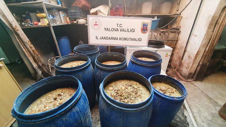 Yalova'da 5 bin 500 litre kaçak içki ele geçirildi G1