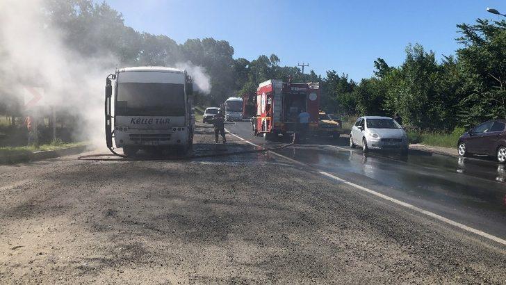 Tekirdağ’da işçi servisi yandı G1