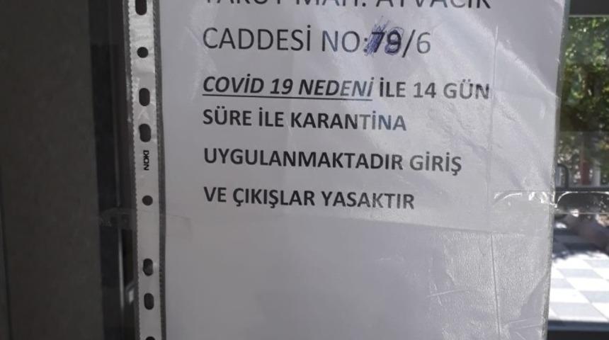 Kayseri&rsquo;de bir daire karantina altına alındı