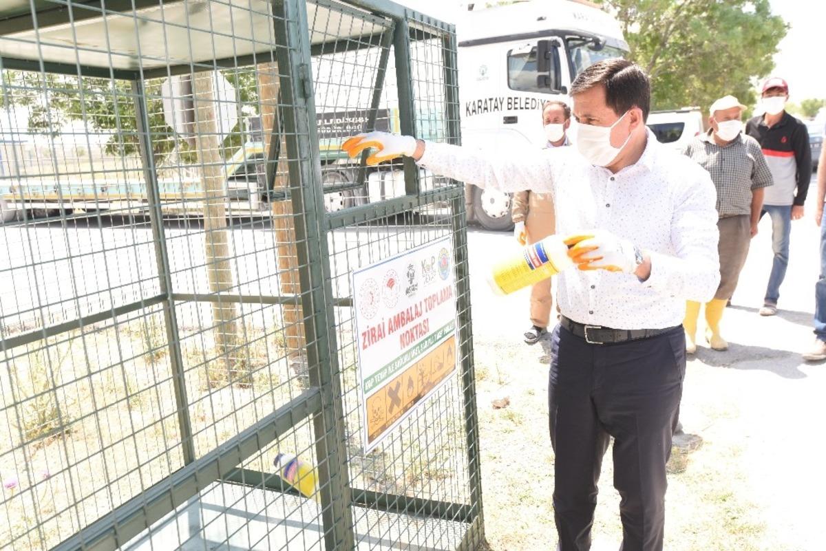 Karatay&rsquo;da 32 mahalleye zirai ambalaj toplama noktası oluşturuldu