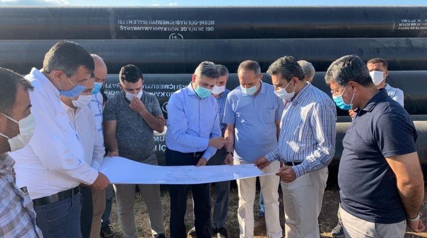 Milletvekili Aydın, Erkenek içme suyu şantiye alanını gezdi