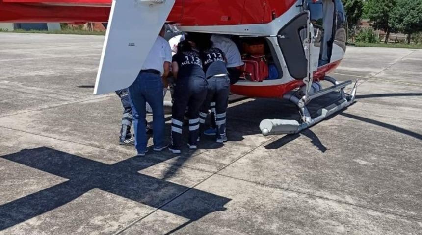 Aort hastası helikopter ambulans ile Ankara’ya sevk edildi