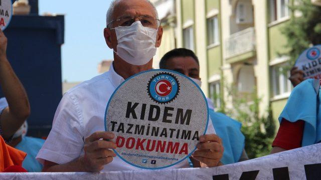 Aydın’da sendikalardan ‘Kıdem tazminatına dokunma’ eylemi