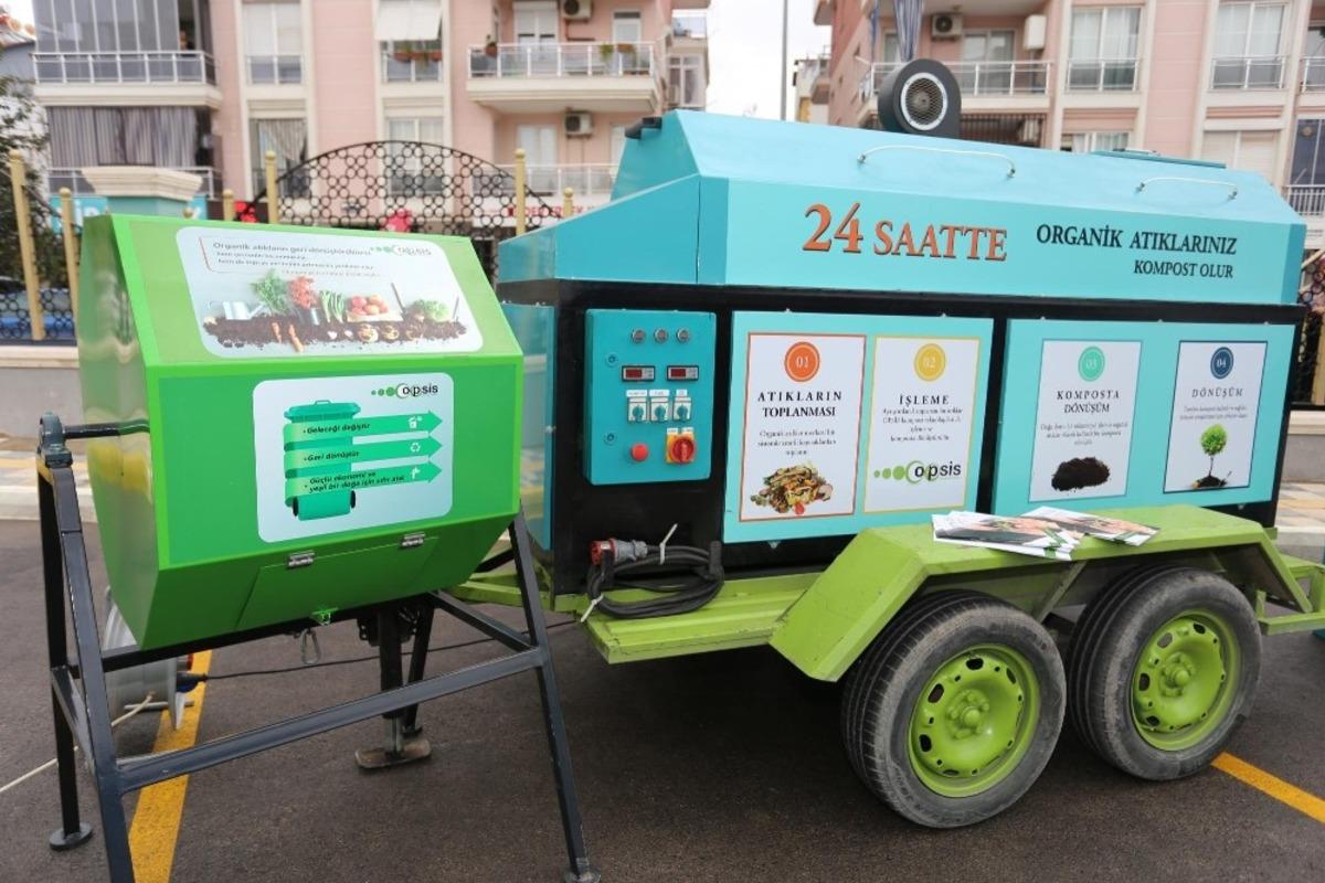 Kepez&rsquo;den sera atıklarından organik kompost