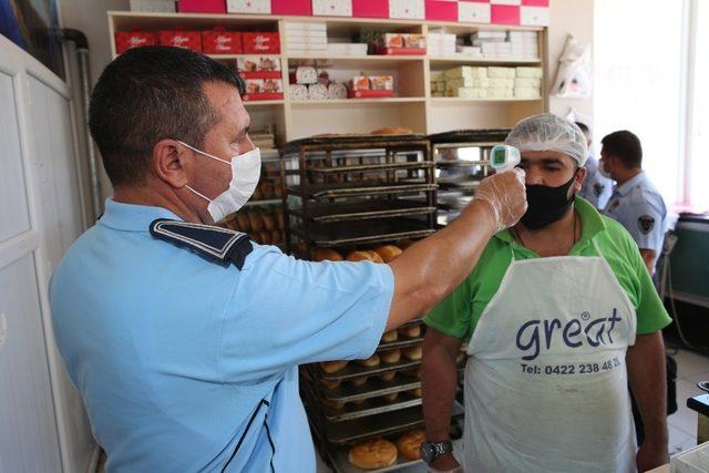 Karaköprü’de zabıta ekiplerinden korona virüs denetimi