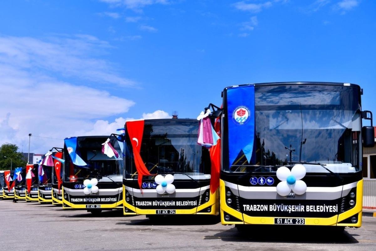 Trabzon&rsquo;da B&uuml;y&uuml;kşehir Belediyesi 20 yeni otob&uuml;s&uuml; hizmete soktu