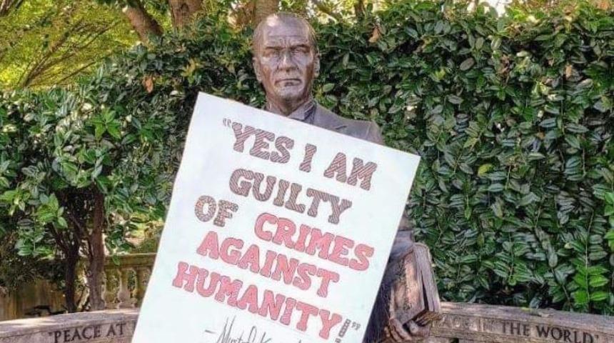 ABD'de Atatürk heykeline saldırı skandalı hakkında Dışişleri'nden açıklama 