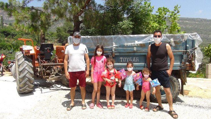 Korona, traktör kasasından seyyar havuz yaptırdı G1