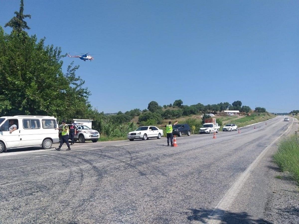 Balıkesir&rsquo;de trafik havadan denetlendi