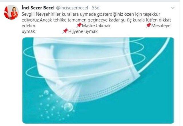 Vali Becel, maske kurallarına uyan Nevşehirlilere teşekkür etti