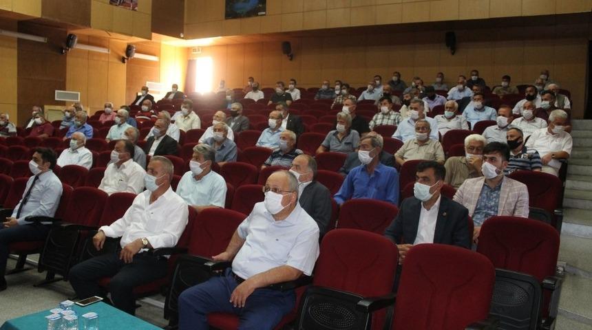 Cideli muhtarlardan İdlib&rsquo;e 5 briket ev yardımı