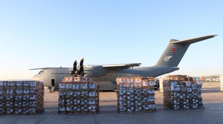Etimesgut'tan bu sabah havalandı! T&uuml;rkiye'den, Irak'a tıbbi malzeme yardımı