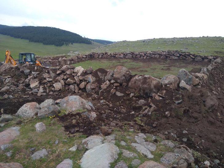 Germicek Yaylasına hayvan ağılı yapıldı G1