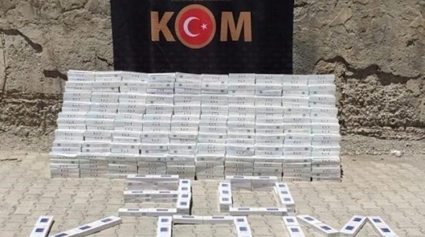 Hakkari’de 14 bin 190 paket kaçak sigara ele geçirildi