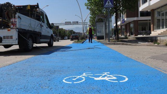 Bisiklet yolu çalışmaları hızlandı